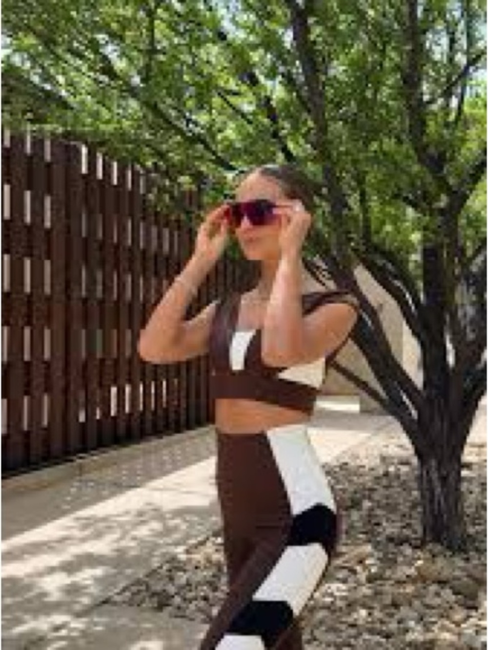 Two-Piece Crop Top & leggings Set PORT DE BRAS -Size XS